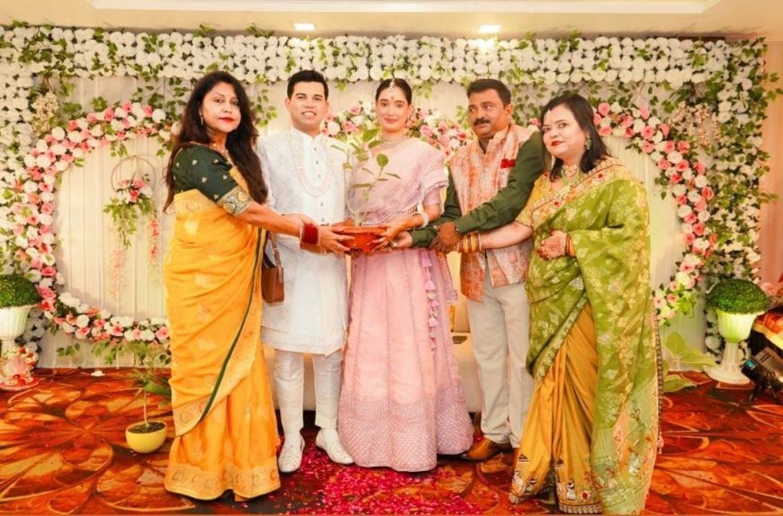 आनंद - परिषी ने सगाई पर दिया पर्यावरण संरक्षण का अनूठा संदेश