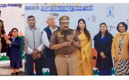 पुलिस अंकल से बच्चों ने की दोस्ती बोले हाऊ आर यू  :पुलिस की पाठशाला में सबइंस्पेक्टर अनूप मिश्रा ने बच्चों को किया जागरूक